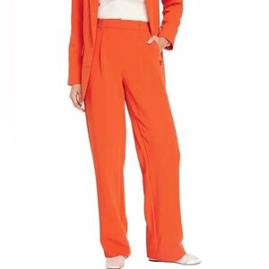 Extra High-Waisted Taylor Wide-Leg Trouser Suit Pants Warm Sunset Small Petite